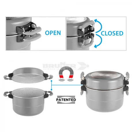 Pentole Brunner Fusion 7+1 Ø 22 2 Pentole Brunner Fusion 7+1 Ø 22 - immagine 2