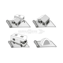 Stuoia Brunner Kinetic 250x350 -Negozio Di Campeggio stuoia brunner kinetic 250x350 grammatura 400 copertura pavimento protezione campeggio tenda camper roulotte 2
