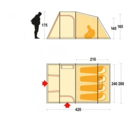 Tenda Ferrino Meteora 4 -Negozio Di Campeggio tenda ferrino meteora 4 family ampia spaziosa abside anteriore campeggio stanziale 2
